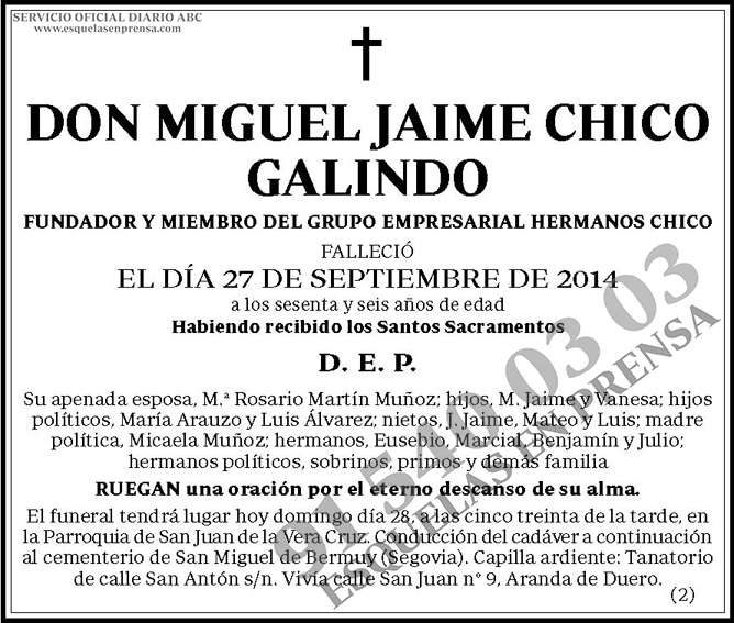 Miguel Jaime Chico Galindo